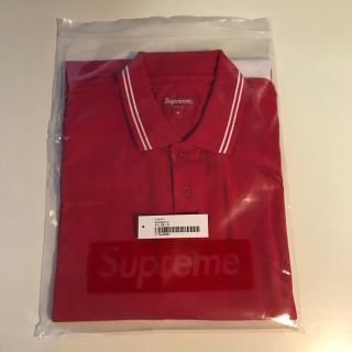 Supreme sロゴ polo 赤