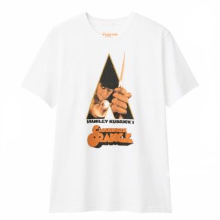 ジーユー(GU)の店頭オンライン完売 新品 GU 時計じかけのオレンジ 半袖TシャツLホワイト(Tシャツ/カットソー(半袖/袖なし))