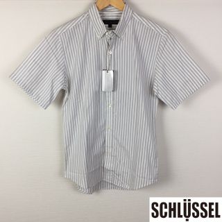 シュリセル(SCHLUSSEL)の新品 シュリセル 半袖シャツ ストライプ サイズ2 タグ付未使用品(シャツ)