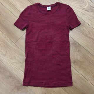 プチバトー(PETIT BATEAU)のプチバトー レディース Tシャツ 赤×ネイビー(Tシャツ(半袖/袖なし))