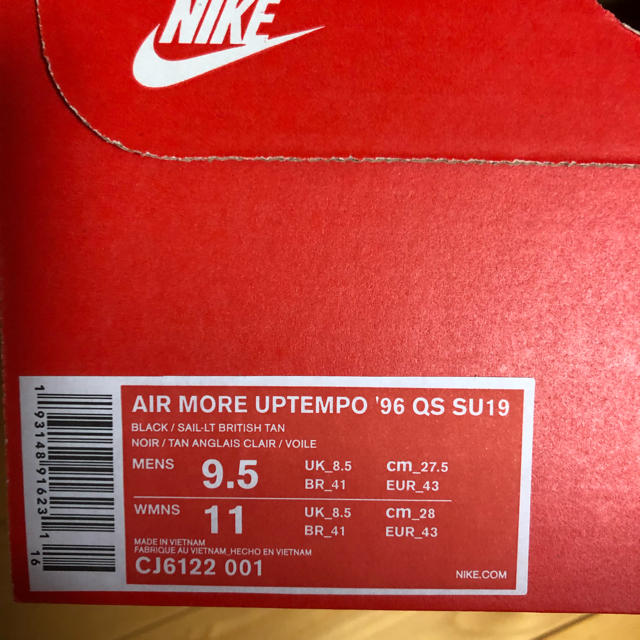 27.5 NIKE AIR MORE UPTEMPO '96 QS SU19 1