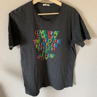 ジーユー(GU)のジーユー GU メンズTシャツ LL  グレー(Tシャツ/カットソー(半袖/袖なし))