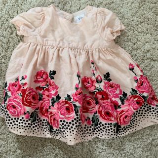 ベビーギャップ(babyGAP)のbabygap 花柄ワンピース 50cm 0〜3M (ワンピース)