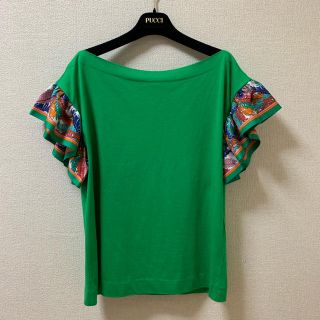 エミリオプッチ(EMILIO PUCCI)のエミリオプッチ 袖フリルカットソー(Tシャツ(半袖/袖なし))