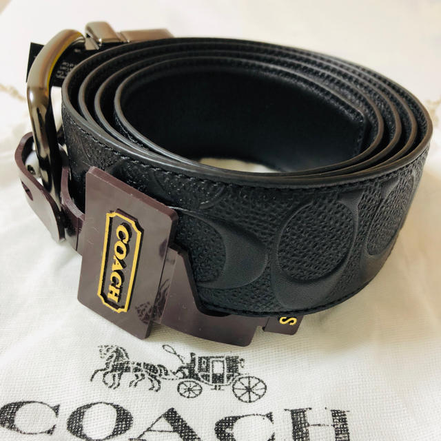 COACH(コーチ)の売り切り最終セール コーチ coach ベルト ブラックメンズ メンズのファッション小物(ベルト)の商品写真
