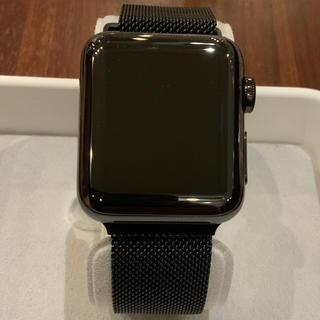 アップルウォッチ(Apple Watch)の(純正品) Apple Watch series2 38mm ブラックステンレス(腕時計(デジタル))