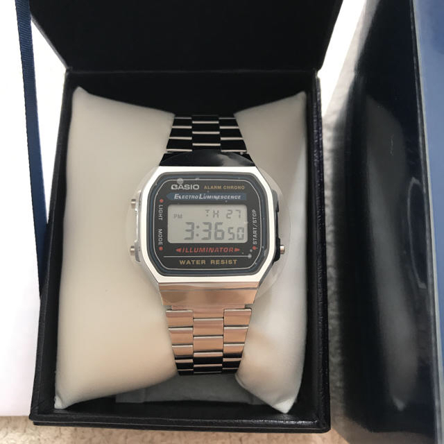 CASIO(カシオ)の新品 CASIO カシオ 腕時計 デジタルウォッチ A-168WA-1 シルバー メンズの時計(腕時計(デジタル))の商品写真