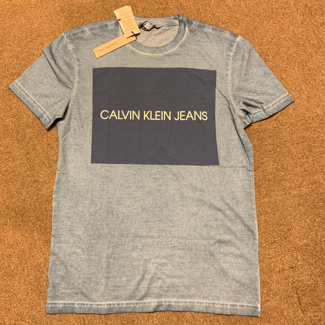 Calvin Klein(カルバンクライン)のCalvin Klein Jeans Tシャツ メンズXSサイズ ブルー メンズのトップス(Tシャツ/カットソー(半袖/袖なし))の商品写真