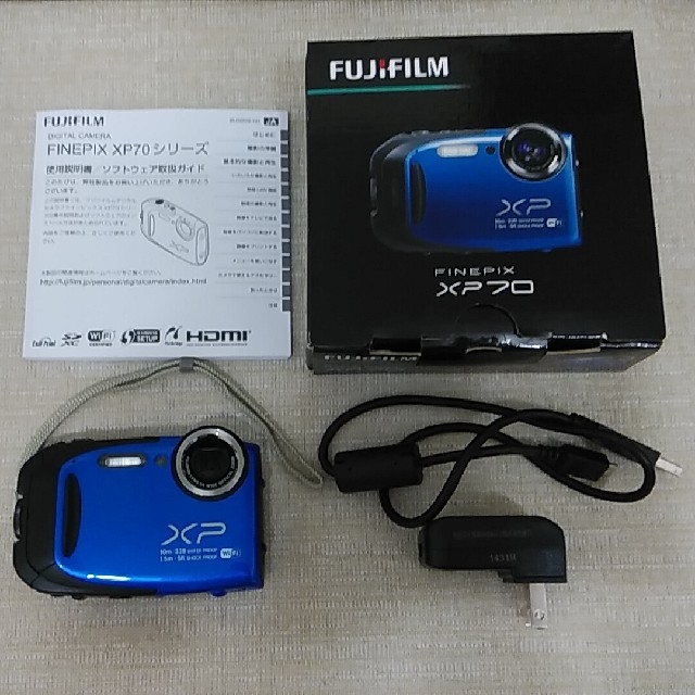 富士フイルム⭐FinePix XP70
⭐ブルー⭐デジカメ⭐防水⭐マリンスポーツスマホ/家電/カメラ