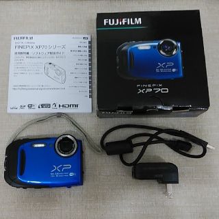 フジフイルム(富士フイルム)の富士フイルム⭐FinePix XP70
⭐ブルー⭐デジカメ⭐防水⭐マリンスポーツ(コンパクトデジタルカメラ)