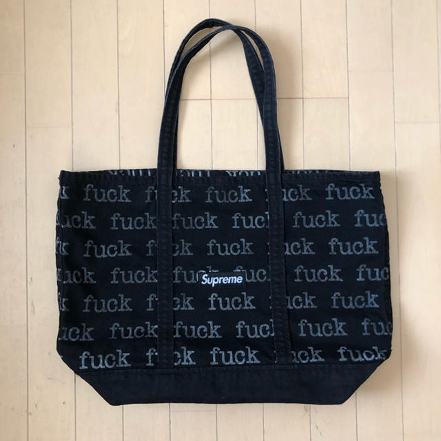 最新人気 Supreme - 13ss totebag denim fuck supreme トートバッグ 最新人気 Supreme - 13ss totebag denim fuck supreme トートバッグ