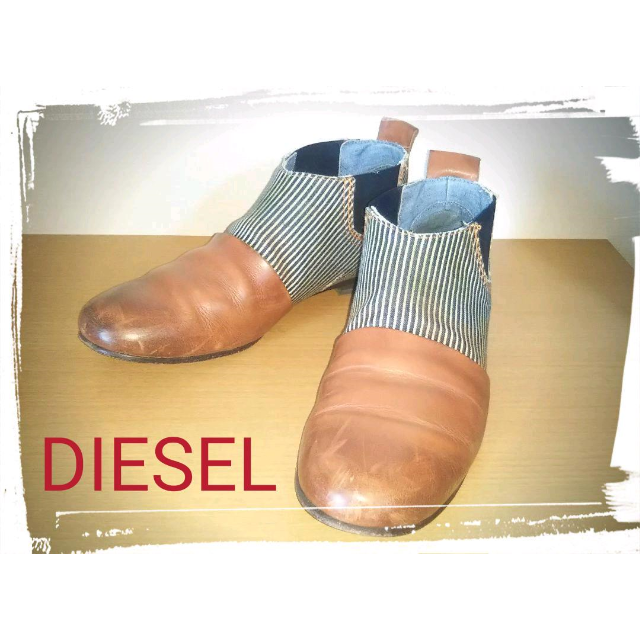 DIESEL サイドゴアショートブーツ 海外通販 安い