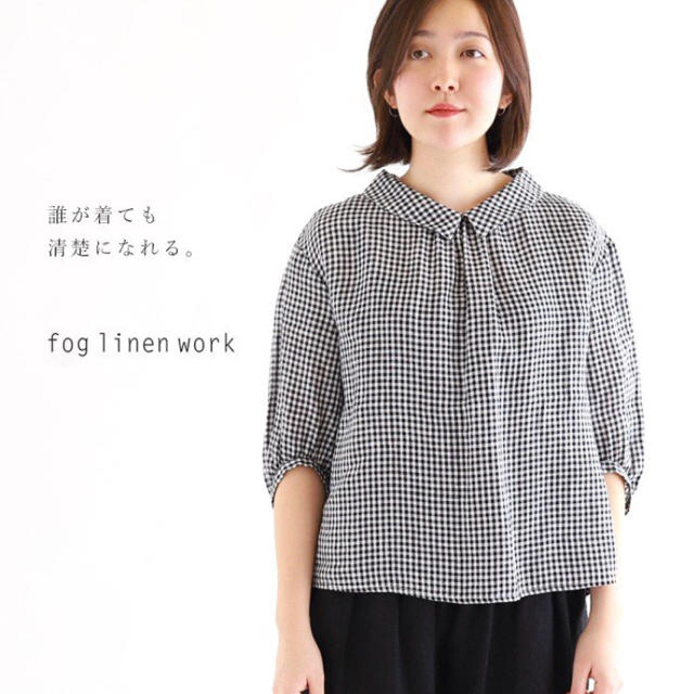 fog linen work 襟つきプルオーバー ブラウス | clinicaversalles.com.pe
