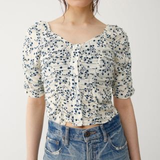 マウジー(moussy)の専用★MOUSSY FLORAL SHIRRING BLOUSE(シャツ/ブラウス(長袖/七分))