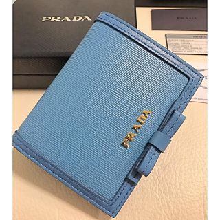 プラダ(PRADA)の【新品】PRADA☆ミニ財布 リボン 二つ折り財布☆VITELLOMOVE(財布)