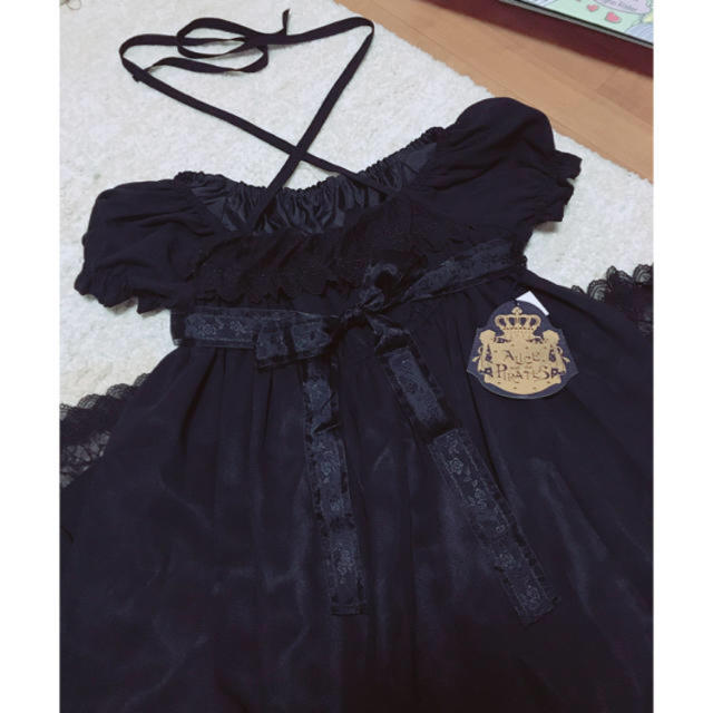 美品♡シフォン　ワンピース　ブラック　＊