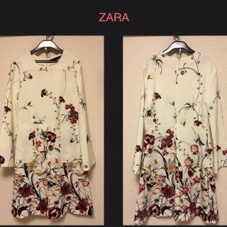 ザラ(ZARA)のZARA 花柄ワンピ(ひざ丈ワンピース)