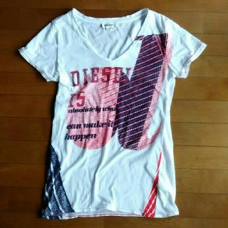 ディーゼル(DIESEL)の♪お値下げ♪　DIESEL  ディーゼル　☆☆白Tシャツ☆☆メンズＭ(Tシャツ/カットソー(半袖/袖なし))