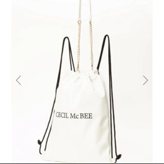 セシルマクビー(CECIL McBEE)のCECIL McBEE☆最新☆新品☆ロゴリュック☆ホワイト☆(リュック/バックパック)