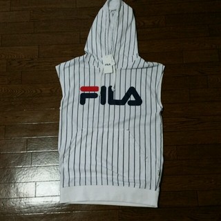 フィラ(FILA)の【新品タグ付】FILAロゴストライプ(Tシャツ(半袖/袖なし))