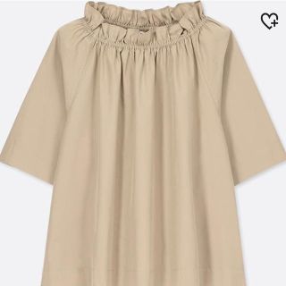 ユニクロ(UNIQLO)のエクストラファインコットンギャザーブラウス(シャツ/ブラウス(半袖/袖なし))