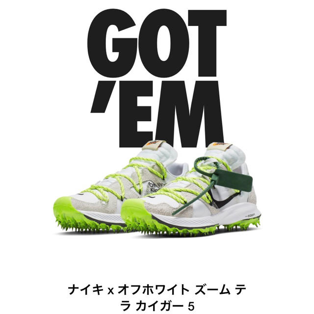 Off-White NIKE ZOOM TERRA KIGER ズームガイガー - スニーカー