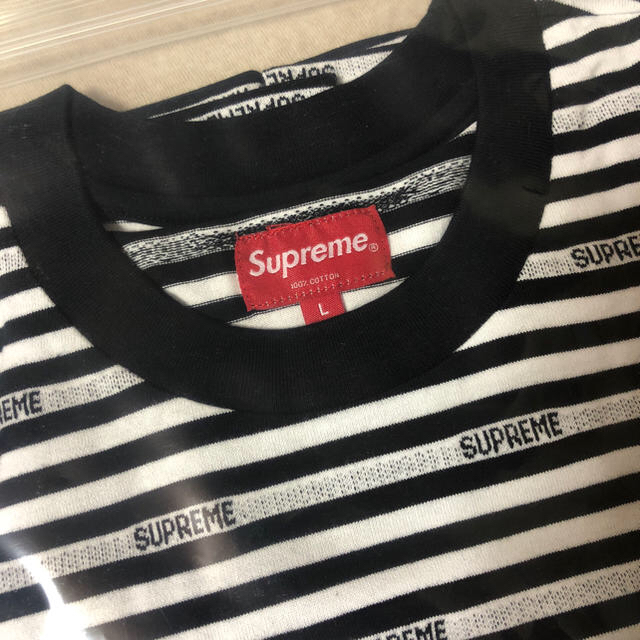 新品未使用 Supreme Week13 Logo Stripe サイズL