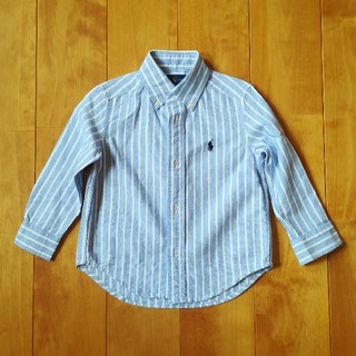 ラルフローレン(Ralph Lauren)のRALPH LAUREN 子ども用 ボタンダウンシャツ　2歳前後　水色ストライプ(ブラウス)