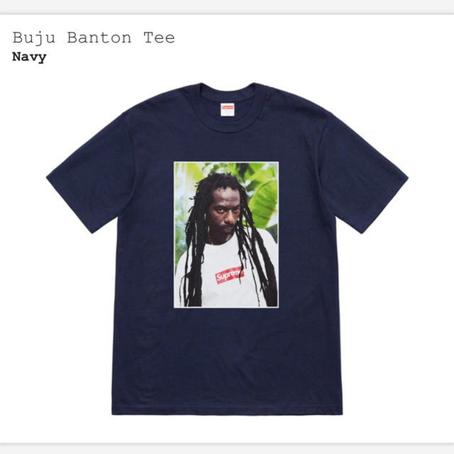 Supreme(シュプリーム)の紺 Navy Mサイズ Buju Banton Tee サマー Tシャツ フォト メンズのトップス(Tシャツ/カットソー(半袖/袖なし))の商品写真