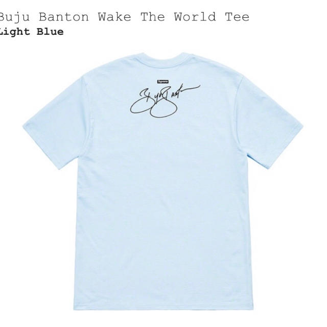 Buju Banton Tee Light blue 青色 水色 Sサイズ