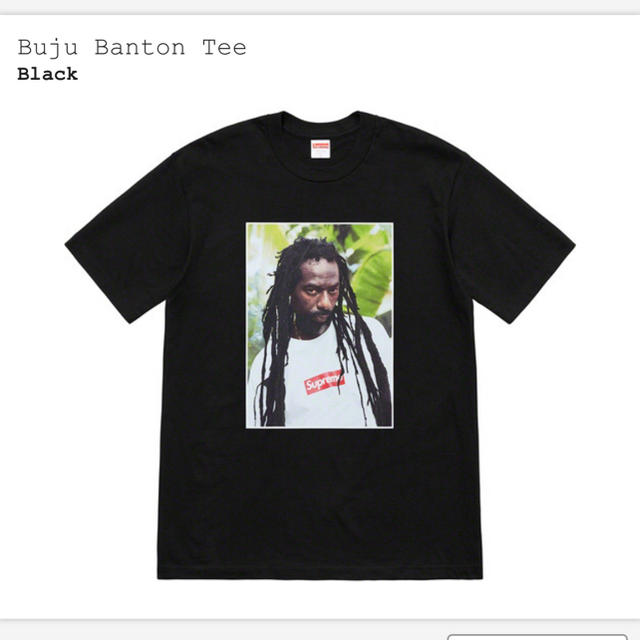 supreme Buju Banton Tee Black サイズSTシャツ/カットソー(半袖/袖なし)