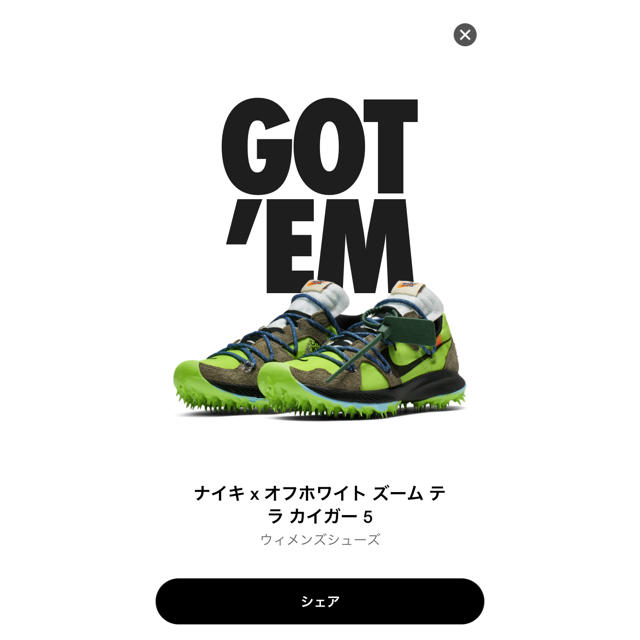 Off-White x Nike WMNS ZoomTerra 28 ㎝