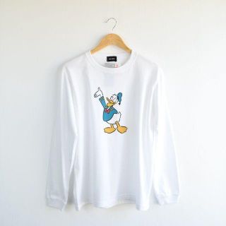 ビームス(BEAMS)の新品 BEAMS 長場雄 コラボ Disney ドナルド 長袖 Tシャツ　M(Tシャツ(長袖/七分))