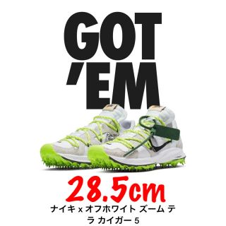 ナイキ(NIKE)のNIKE off white ズーム テラ カイガー ホワイト(スニーカー)