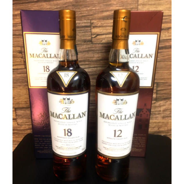[新品未開封]ウイスキー MACALLAN マッカラン12年、18年セット