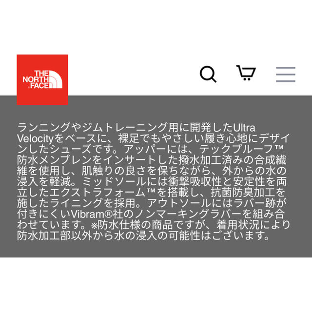 THE NORTH FACE(ザノースフェイス)のノースフェイス スニーカー 靴下いらず メンズの靴/シューズ(スニーカー)の商品写真