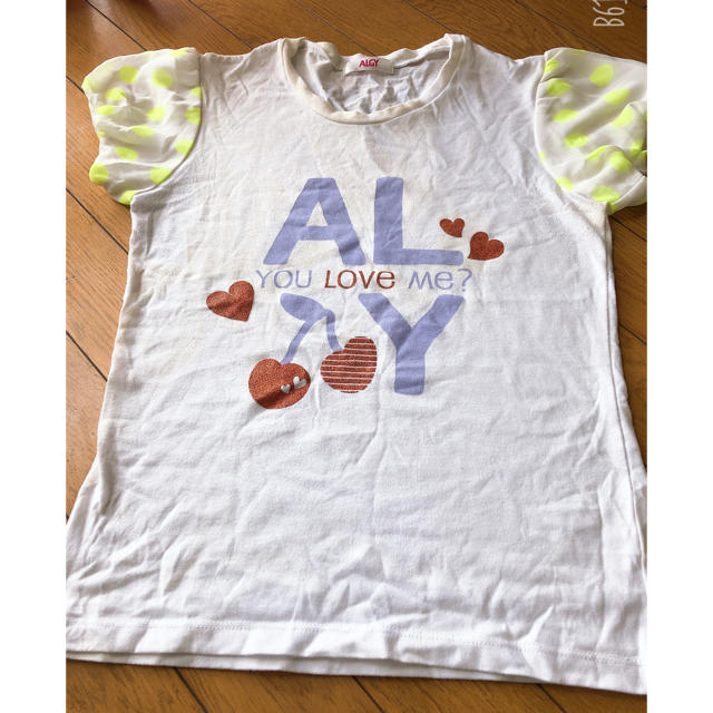 ALGY 半袖Tシャツ 160 蛍光 ドット シースルー キッズ/ベビー/マタニティのキッズ服女の子用(90cm~)(Tシャツ/カットソー)の商品写真