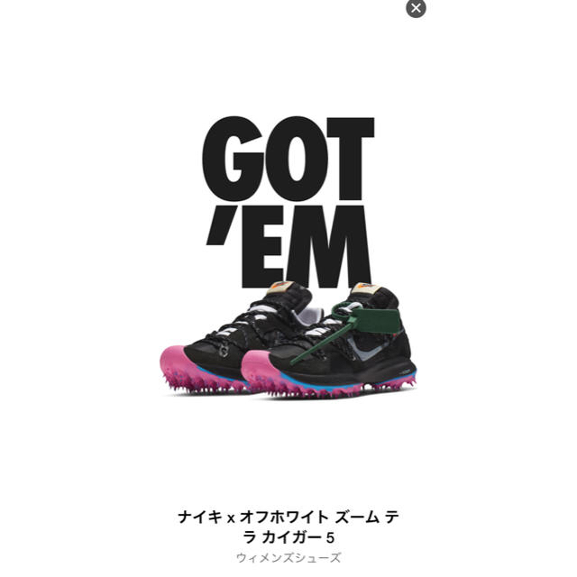 当選品！OffWhite x Nike Zoom Terra Kiger 5靴/シューズ - morats.es