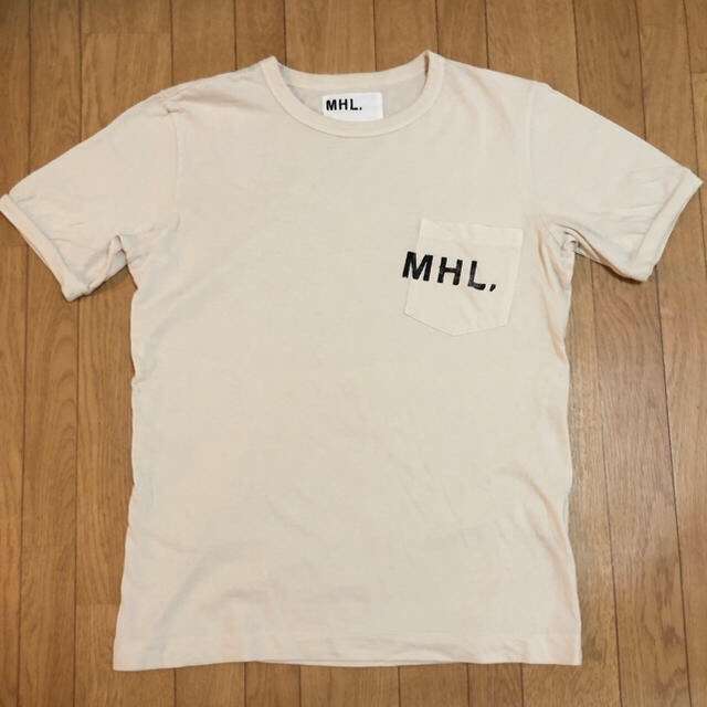 MHL ロゴ Tシャツ メンズ オフホワイト