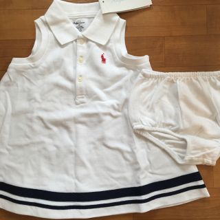 ラルフローレン(Ralph Lauren)のラルフローレン ポロ生地 ワンピース ブルマ セット ベビー 女の子(ワンピース)