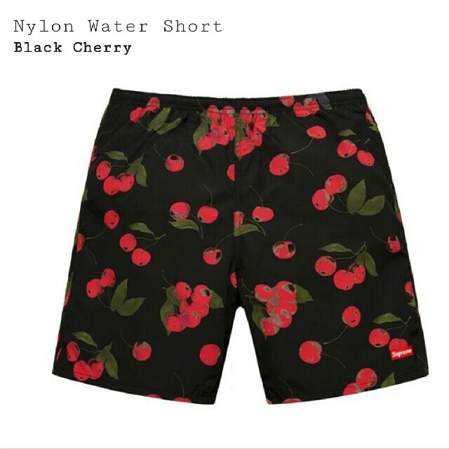 ①【L】supreme Nylon Water Short cherry