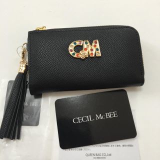 セシルマクビー(CECIL McBEE)の新品 セシルマクビー L字ファスナー式開閉 スマートキー対応 キーケース  黒(キーケース)