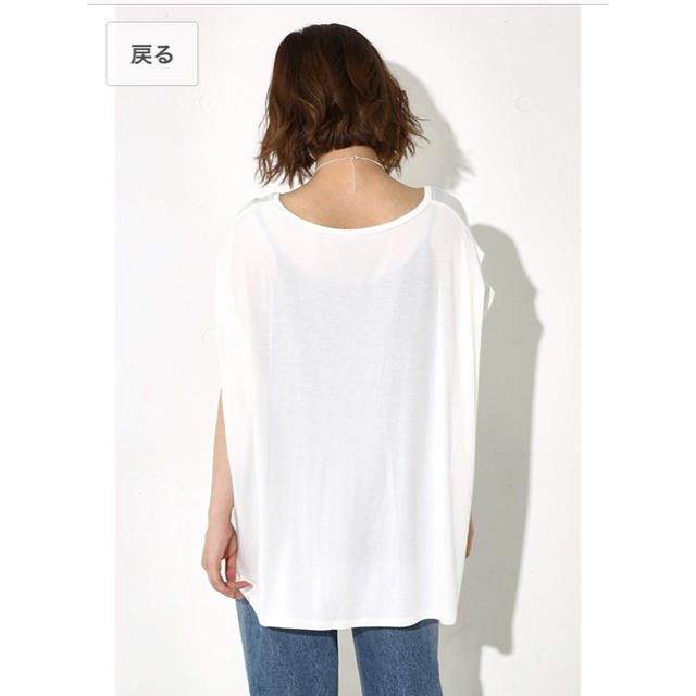 AZUL by moussy(アズールバイマウジー)のアズールバイマウジー BIG Tシャツ ビッグT 新品 白Tシャツ レディースのトップス(Tシャツ(半袖/袖なし))の商品写真