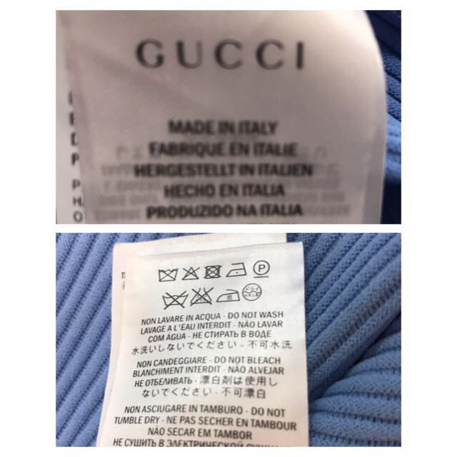 Gucci(グッチ)のグッチ ワンピース M size ブルーワンピース 夏大活躍GUCCI値下げ レディースのワンピース(ひざ丈ワンピース)の商品写真