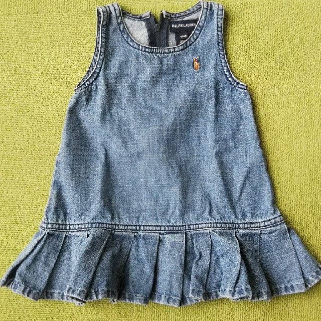 Ralph Lauren(ラルフローレン)のラルフローレン デニムワンピース 70～80cm キッズ/ベビー/マタニティのベビー服(~85cm)(ワンピース)の商品写真