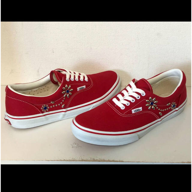 感謝の声続々! VANS × marbles コラボ スニーカー 赤 スタッズ 限24