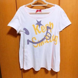 ダズリン(dazzlin)のdazzlin(ダズリン) keep smiling ロゴ Tシャツ ピンク(Tシャツ(半袖/袖なし))