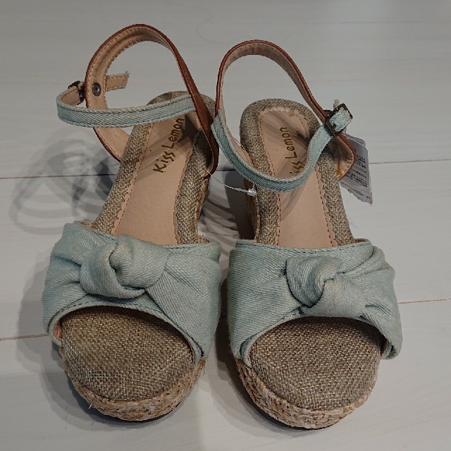 夏   デニム サンダル ウェッジソール  S レディースの靴/シューズ(サンダル)の商品写真