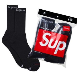 シュプリーム(Supreme)のSupreme Hanes Crew Socks Black 4足セット(スニーカー)