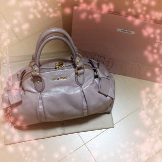 ミュウミュウ(MIU MIU)のミュウミュウ♡リボンバッグ♡(ハンドバッグ)